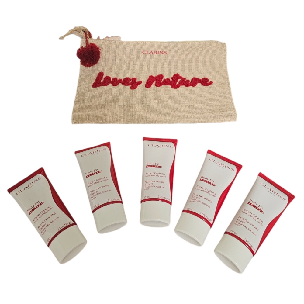 CLARINS Body Fit Active Skin Smoothing Expert, Lot of 5×100ml/3.3oz New/Sealed